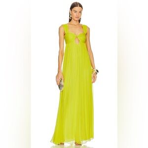 Alexis Bosnia Elegant Lime Green Evening Gown